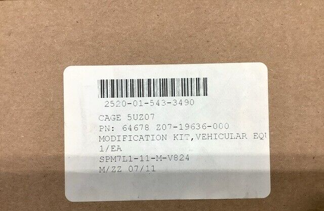 M-915, M-916A1 Z07-19636-000 VEHICULAR EQUIP MODIFICATION KIT 2520-01-543-3490