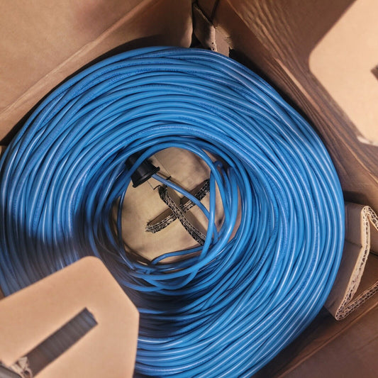 27424 1000FT CAT 5E 350MHZ STRANDED PVC CMR CABLE - BLUE USA-STOCK