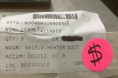 M1A1 12387919 HEATER DUCT SHIELD NSN 2540-01-411-4859