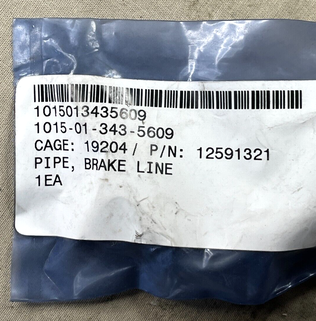 MILITARY M119 HOWITZER 12591321 BRAKE LINE PIPE 1015-01-343-5609 NOS