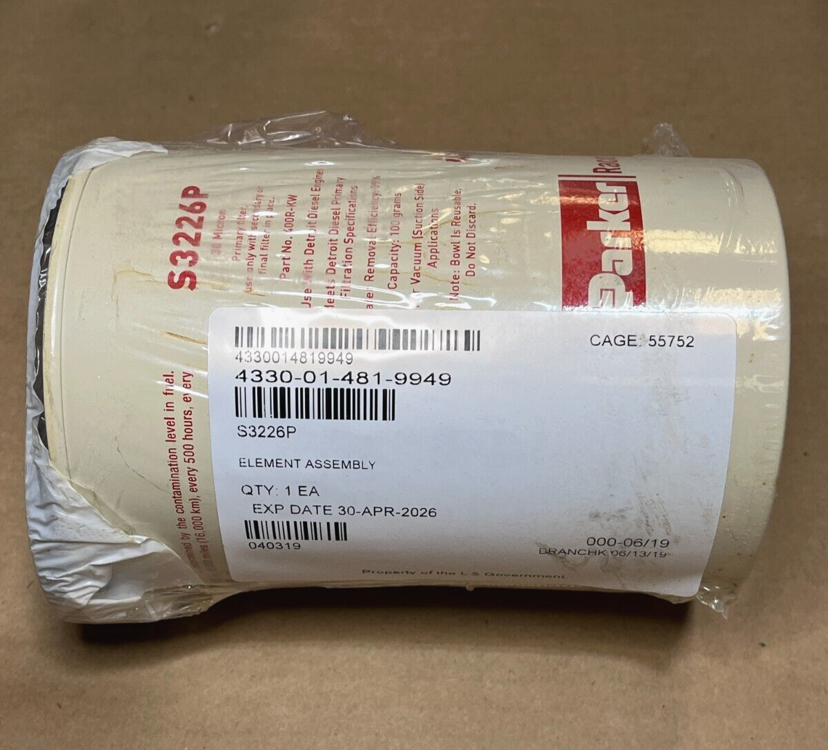 CAT C7 ENGINE FLUID PRESSURE FILTER PARTS KIT 10658352-021 4330-20-007-4533