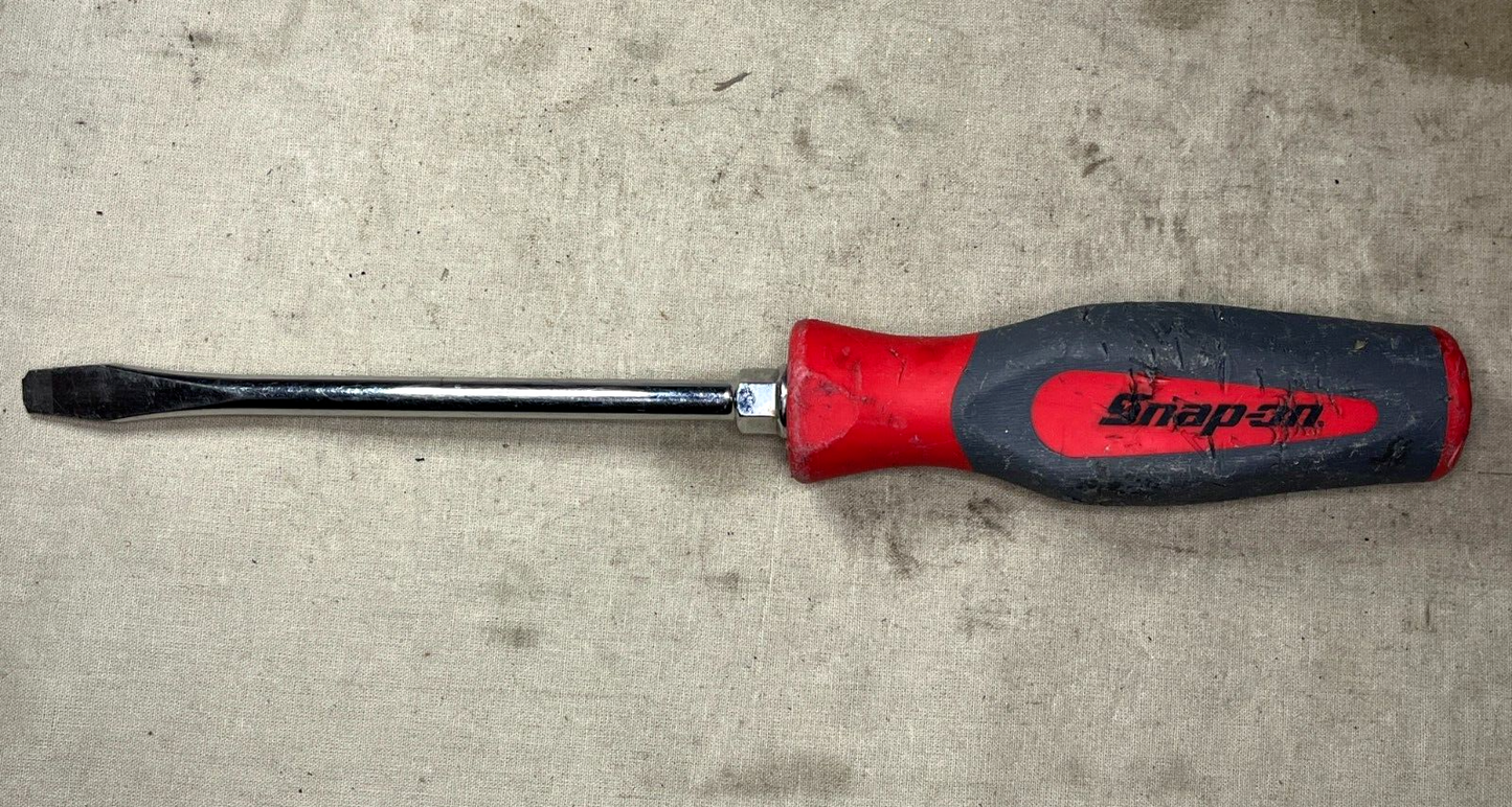 SNAP-ON SHD6R RED 5/8'' 17/16'' HANDLE FLAT TIP SCREWDRIVER 5120-01-563-1451