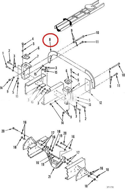 M915/M916 TRUCK 15-134915-001 VEHICLE STRUCTURAL FRAME SECTION 2510-01-481-4335