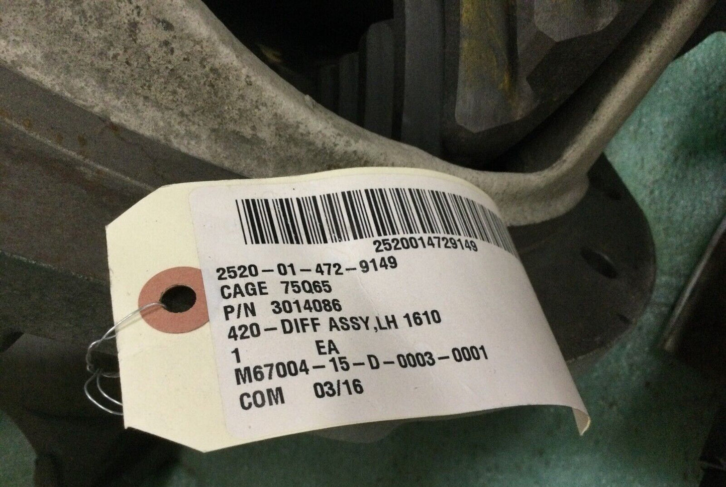 OSHKOSH MTVR-2MK23 3014086 REAR DIFFERENTIAL ASSY, LH 3249554 2520-01-472-9149