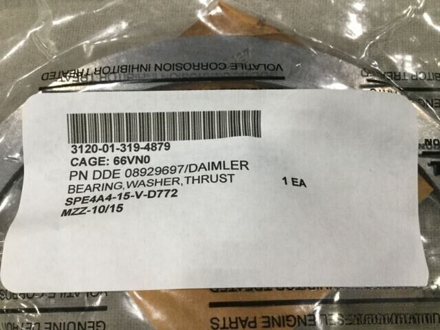 M-915 SERIES M-916A1 TRUCK 127MM 08929697 THRUST WASHER BEARING 3120-01-319-4879
