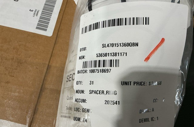 Ring Spacer 12302245-7 NSN 5365-01-138-1171 - photo 7