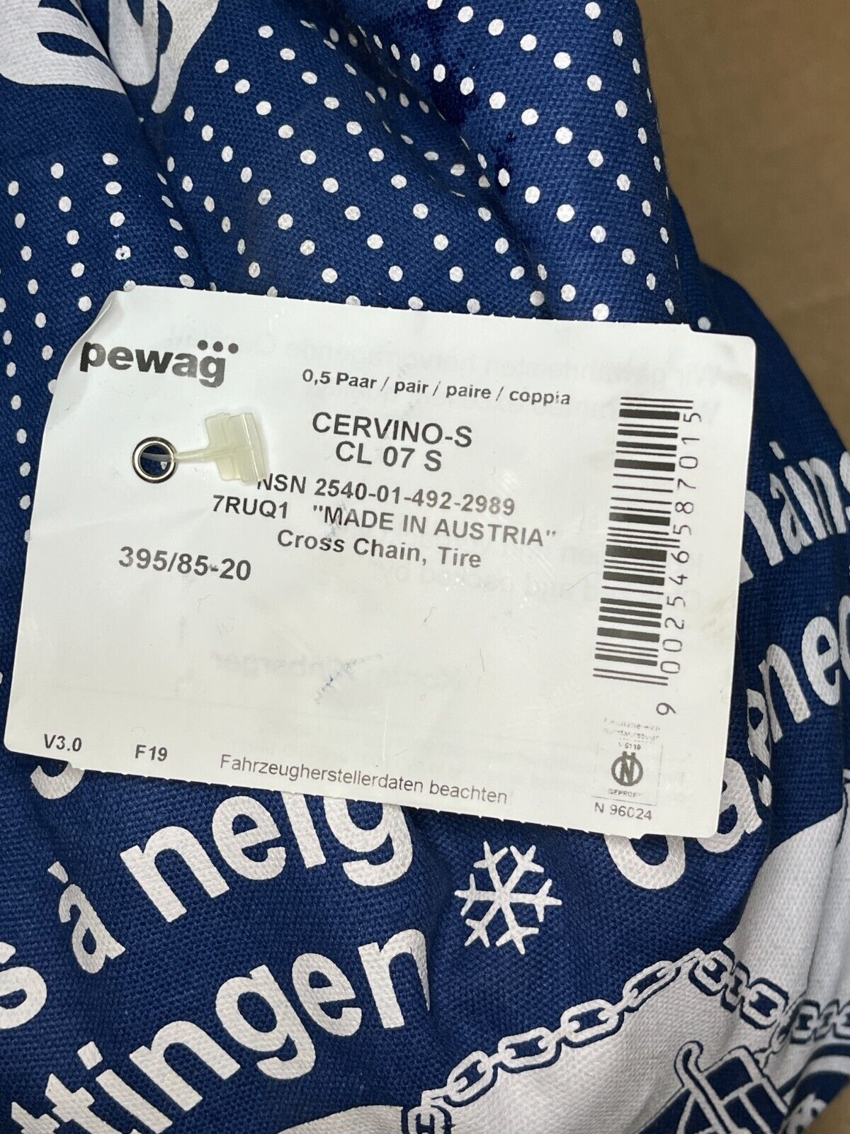 FMTV MRAP M-ATV MMPV 1885700 TIRE CHAIN ASSEMBLY 395/85R20 2540-01-492-2989