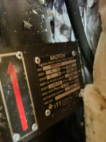 Itt Skotch T4406F Double Block and Vent Valve System Fuel Gas 180 F 70-120 PSI