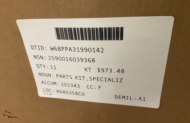 FMTV LMTV 2.5 TON 57K4845 SPECIALIZED PARTS KIT 57K4845-007 2590-01-603-9368