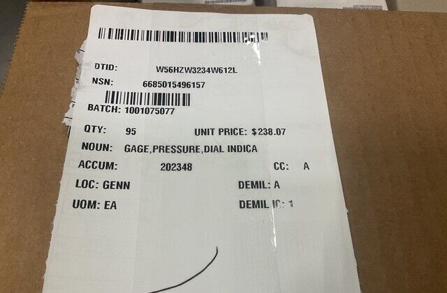 MMPV, MRAP RG 31 VEHICLE 028722 DIAL INDICATING PRESSURE GAGE 6685-01-549-6157