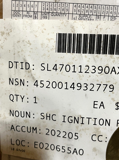 NEW SHC IGNITION PACK A 60468 4520014932779 4520-01-493-2779 USA