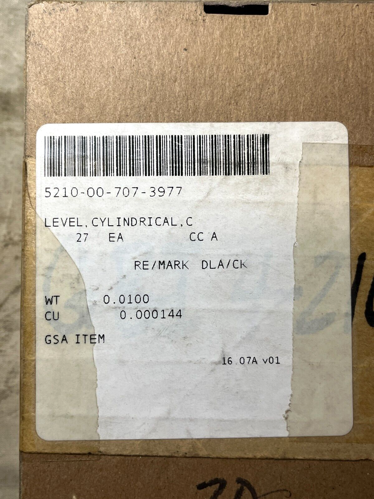 8579190 RDECOM CIRCULAR VIAL CYLINDRICAL LEVEL NSN 5210-00-707-3977 military