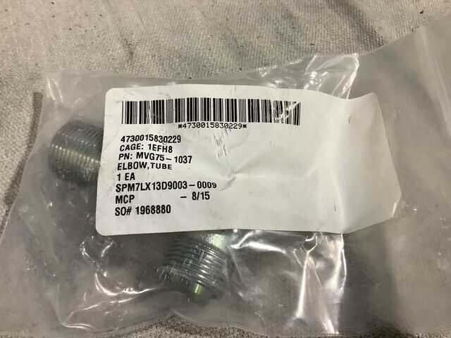 MRAP-M-ATV UI GENERAL DYNAMICS MVG75-1037 TUBE ELBOW 27KP712 4730-01-583-0229