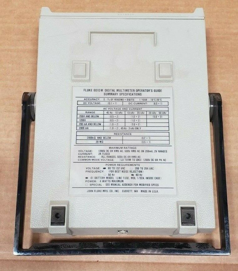 Fluke 8010m multimeter 6625-01-121-6977