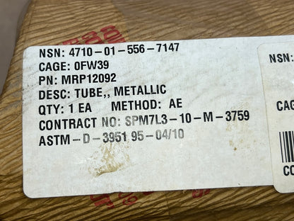 Air Metallic Tube MRP12092 NSN 4710-01-556-7147 - photo 6