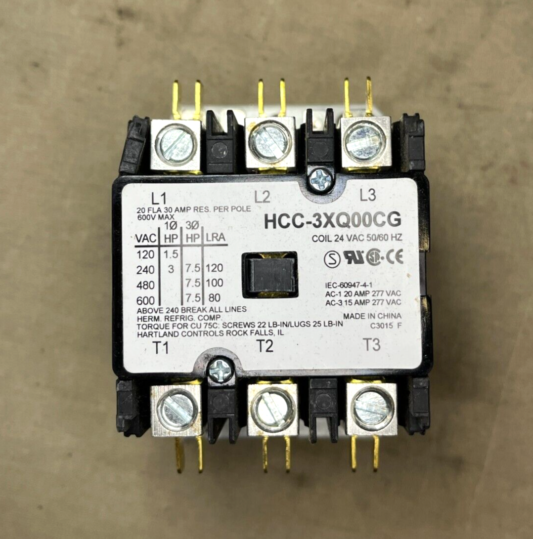 INSINGER HCC-3XQ00CG COIL 24V 30A MAGNETIC CONTACTOR DE1-109 6110-01-5 ...