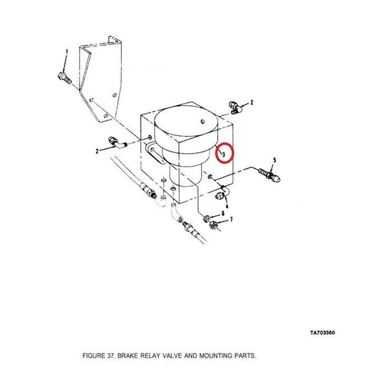 M747  AIR BRAKE EMERGENCY RELAY VALVE MS53004-2 SN3713G 2530-00-021-2366 USA
