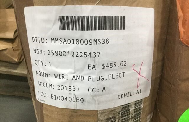 HEMTT TRUCK CS-2590-SV-0705 ELECTRICAL WIRE & PLUG 1462320 2590-01-222-5437