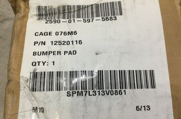 GENUINE USGI MILITARY BAE SYSTEMS 12520116 RUBBER BUMPER PAD 2590-01-597-5683