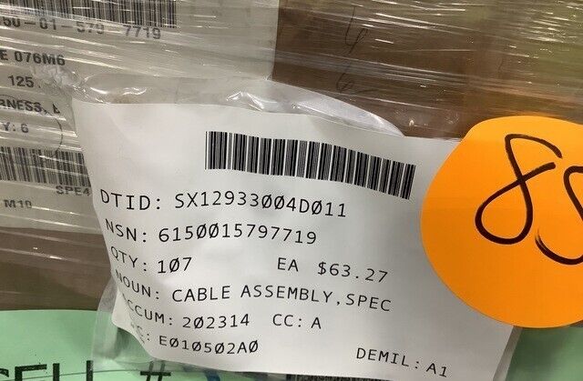 MILITARY MMPV 12518177 SPECIAL PURPOSE CABLE ASSY 12518177-2 6150-01-579-7719 US