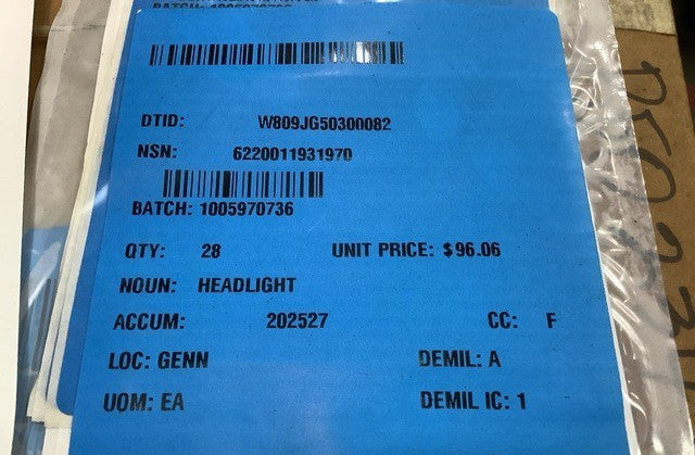 Headlight 12338611 NSN 6220-01-193-1970 - photo 6