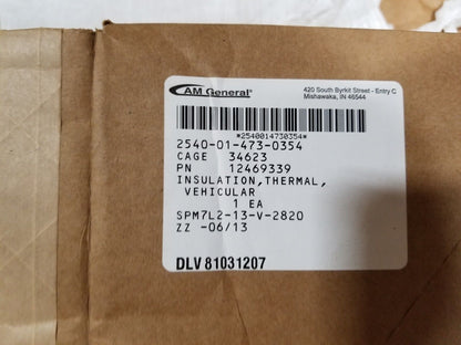 Hummer H1 HMMWV Humvee Insulation COWL LH 12469339  RCSK18046-8