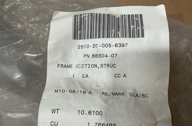 Structural Frame AC86504-07 NSN 2510-20-005-6397 - photo 6