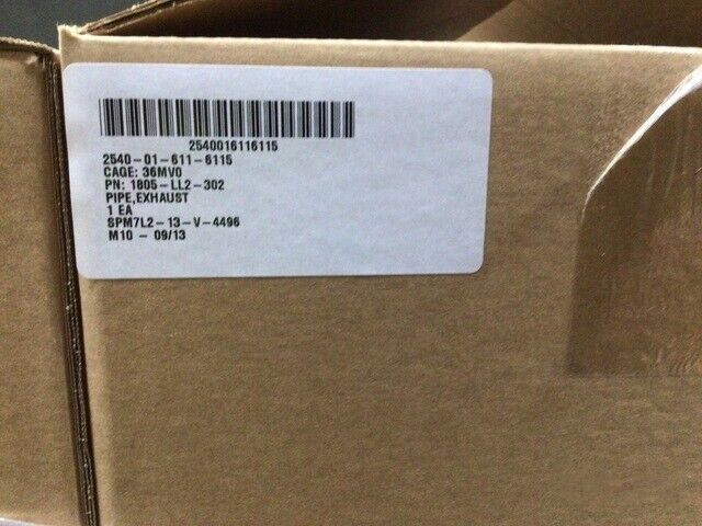 MINE RESISTANT VEHICLE SPARTAN MOTORS 1805-LL2-302 EXHAUST PIPE 2540-01-611-6115