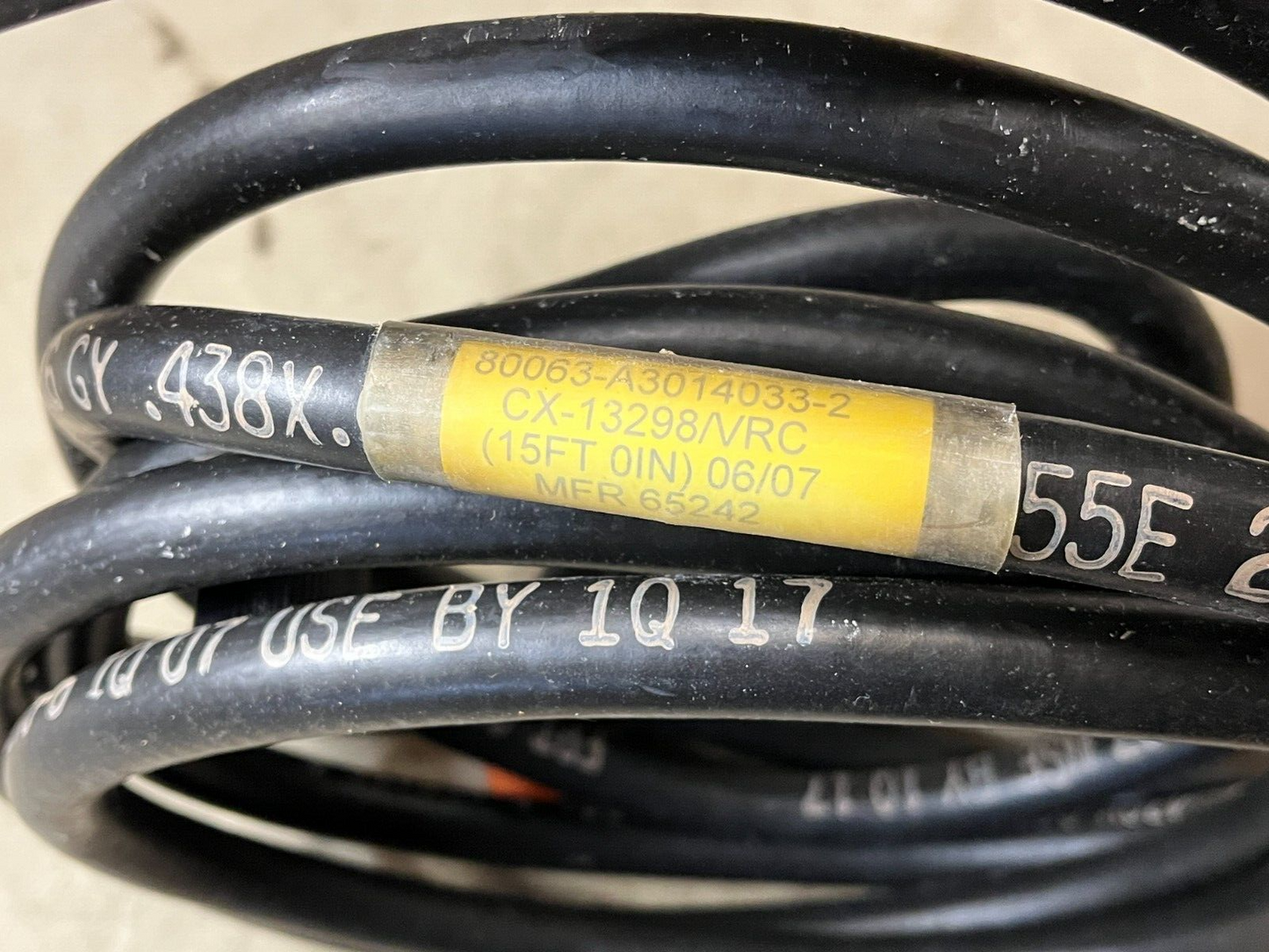 AN/MRC-145B RADIO A3014033-2 15'' CABLE SPECIAL ASSEMBLY 5995-01-286-2701