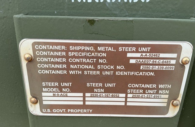 Steer Unit M9-ACE NSN 2530-01-337-8961 - photo 11