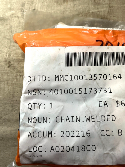 M870 SEMI TRAILER HEAVY DUTY WELDED CHAIN 5/16CHAIN 4010-01-517-3731 USA