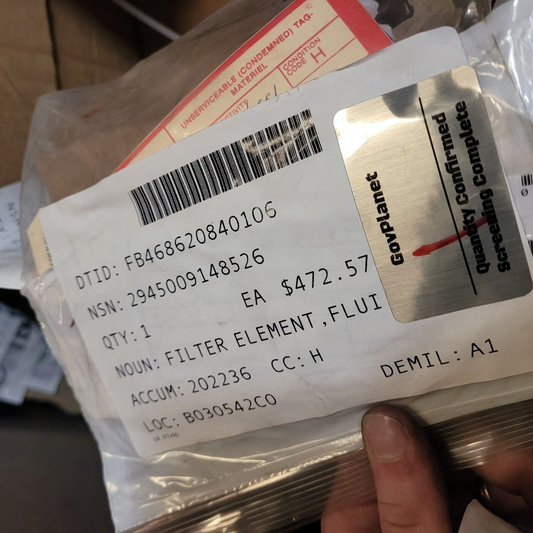 FLUID FILTER ELEMENT 52278-1 3005T77P01 FILTER ASSY OIL ENGINE 2945-00-914-8526