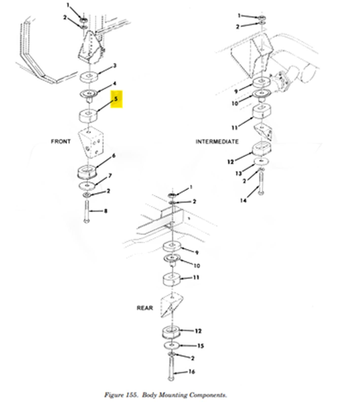 M998 HMMWV 12339244-1 WEAPON SYSTEM RESILIENT MOUNT 5569270 5342-01-189-5452 NOS