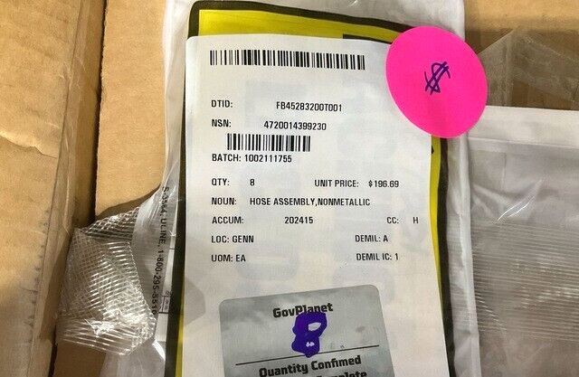 LGM-30 MINUTEMAN MS28759H0720 NONMETALLIC HOSE ASSEMBLY 4720-01-439-9230