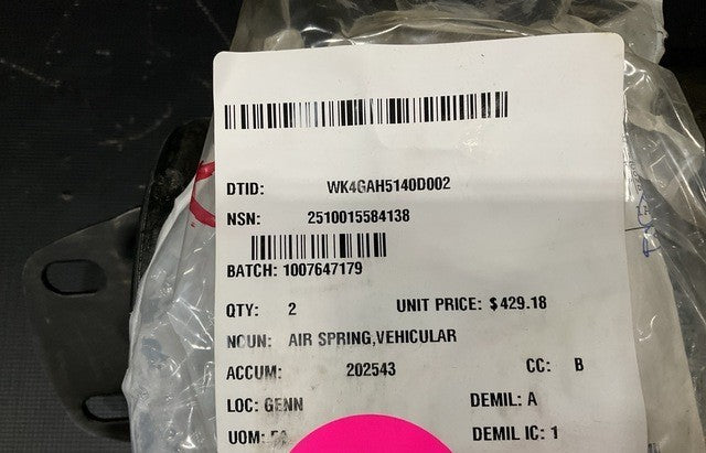 Air Spring 90557344 NSN 2510-01-558-4138 - photo 5