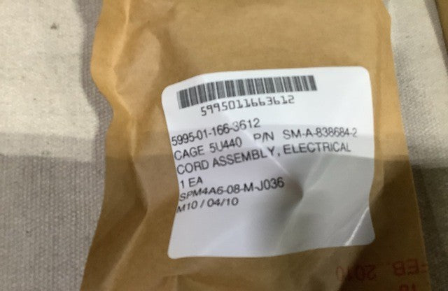 Electrical Cord Assy AN/TTC-39 NSN 5995-01-166-3612