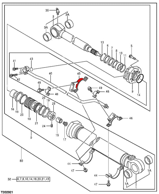 JOHN DEERE 8046730 LOOP CLAMP CRLS HYEX TYPE1 MODEL 230 LCR HX1 5340-01-474-9855