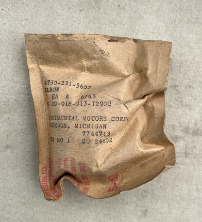AIRCRAFT A-10, HMEE HEAVY DUTY 10553230-1 PIPE ELBOW P13673 4730-00-231-5603
