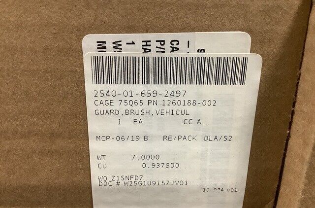 HALFSHAFT GUARD,FR RH WLDMT VEHICULAR BRUSH GUARD 12601818-002 FITS M1281 TRUCK