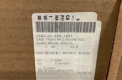 HALFSHAFT GUARD,FR RH WLDMT VEHICULAR BRUSH GUARD 12601818-002 FITS M1281 TRUCK