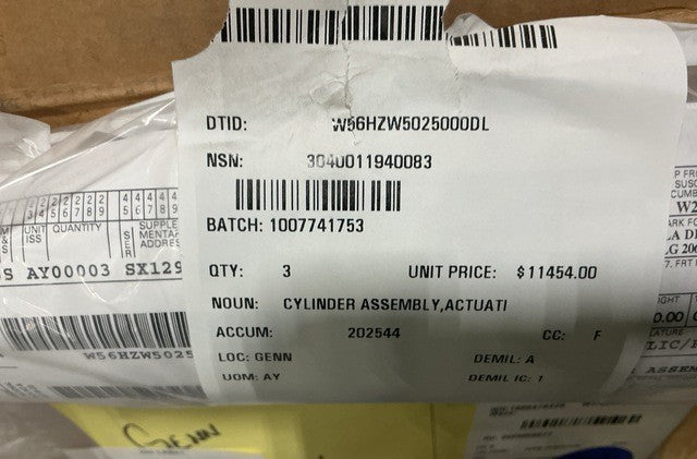 Linear Actuating Cylinder Assy 6-372-002236 NSN 3040-01-194-0083 - photo 4