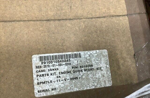 M-915 M-916A1 TRUCK SERIES 8210006 ENGINE QUICK START PARTS KIT 2910-01-084-0243