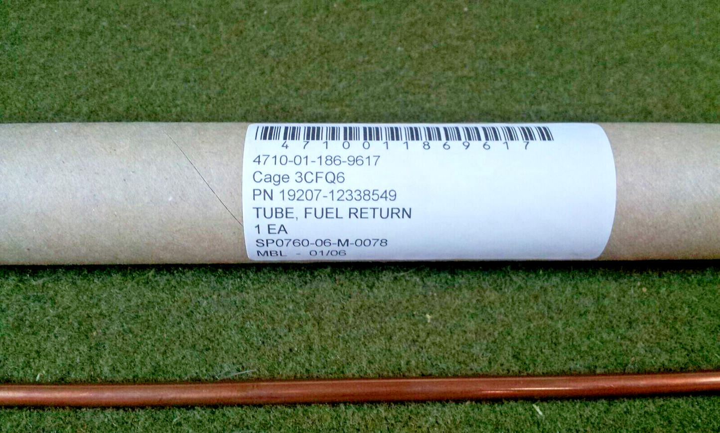 HMMWV HUMMER H1 RH, FUEL TANK RETURN TUBE 12338549 5578693 4710-01-186-9617