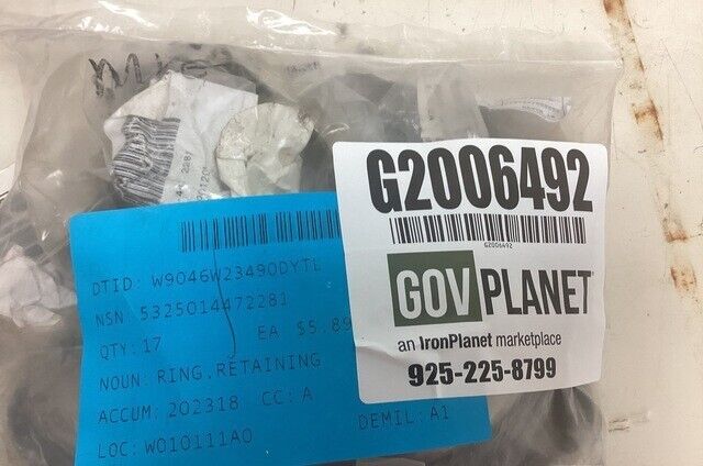 NEW HMMWV JERRV MRAP - COUGAR CAT1 A2 RETAINING RING 12012071 5325-01-447-2281