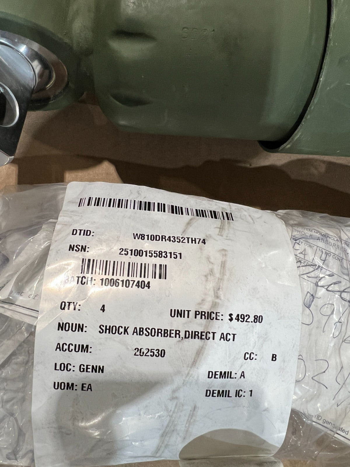 Shock Absorber MKR18 NSN 2510-01-558-3151 - photo 3