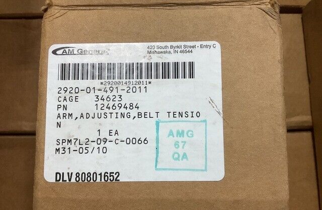 Military HMMWV MODEL M1114 Belt Tension Adjusting Arm 12469484 2920-01-491-2011