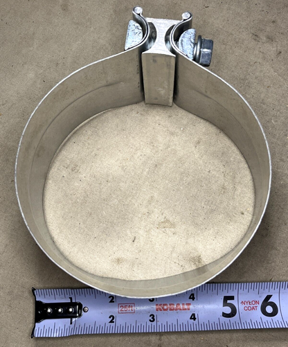 HEAVY DUTY TORCATITE 4312526 7/8'' 5'' INLET PIPE EXHAUST CLAMP 5340-01-153-9424