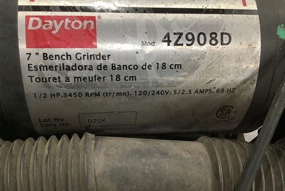 Dayton Commercial Bench Grinder machine 2Z341G