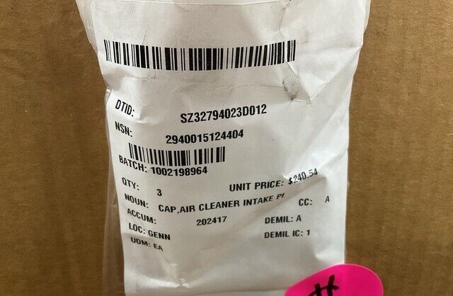 AAV-P7/A1 DONALDSON GAH00-0672 AIR CLEANER INTAKE PIPE CAP ASSY 2940-01-512-4404