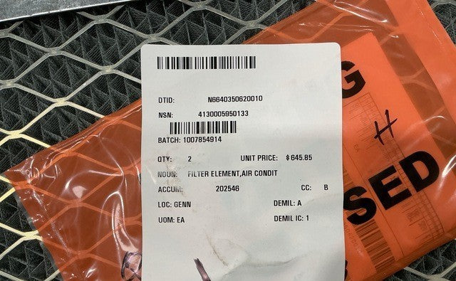 Air Conditioning Filter Element MIL-F-16552 NSN 4130-00-595-0133 - photo 3